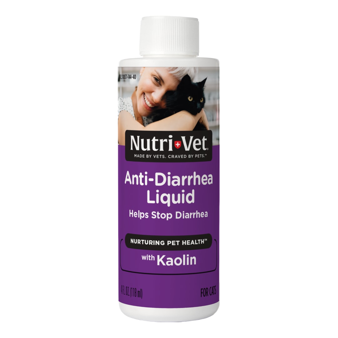 Nutri-Vet Anti-Diarrhea Liquid for Cats - Detoxifying Agent Works Against Bacterial Toxins - Helps Sooth Upset Stomach and Stop Diarrhea - 4 oz