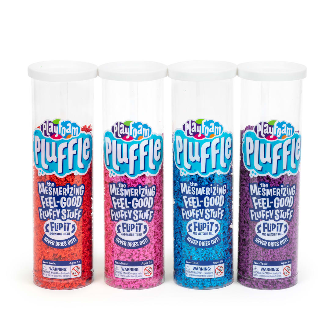 PLAYFOAM PLUFFLE 4PK RED/PNK/PURPLE/BLUE