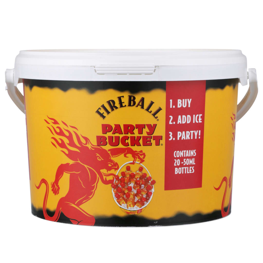 Fireball Cinnamon Whisky Party Bucket 20 Pack 50ml 42 Proof