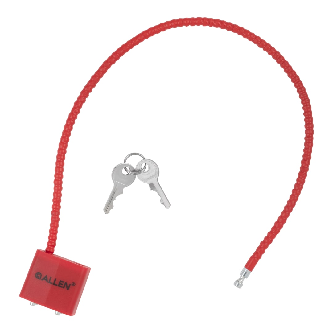 Allen Company Keyed Cable Gun Lock, California DOJ Approved, 15-Inch, Red