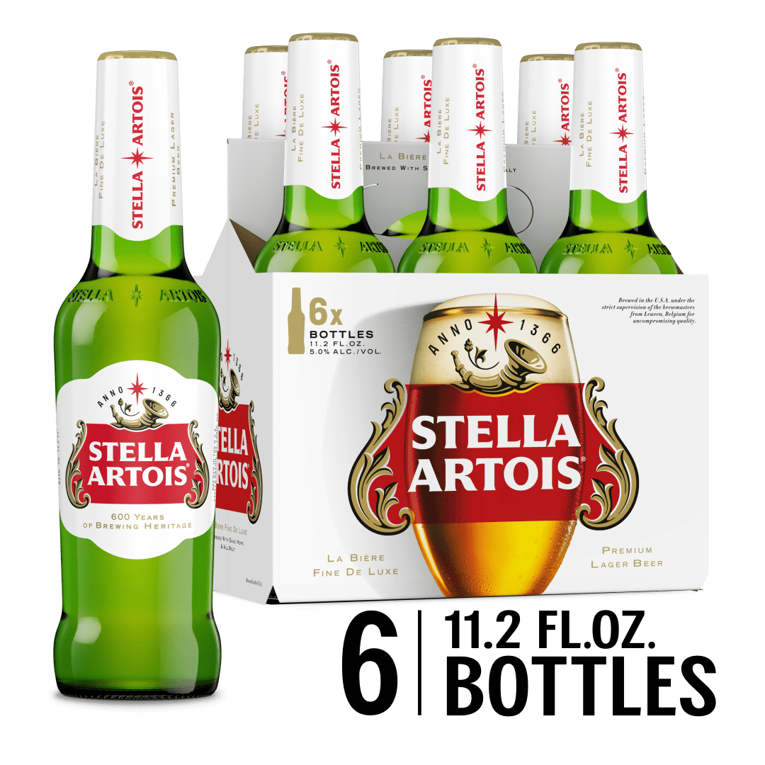 Stella Artois Premium Lager Beer 6 - 11.2 fl oz Bottles