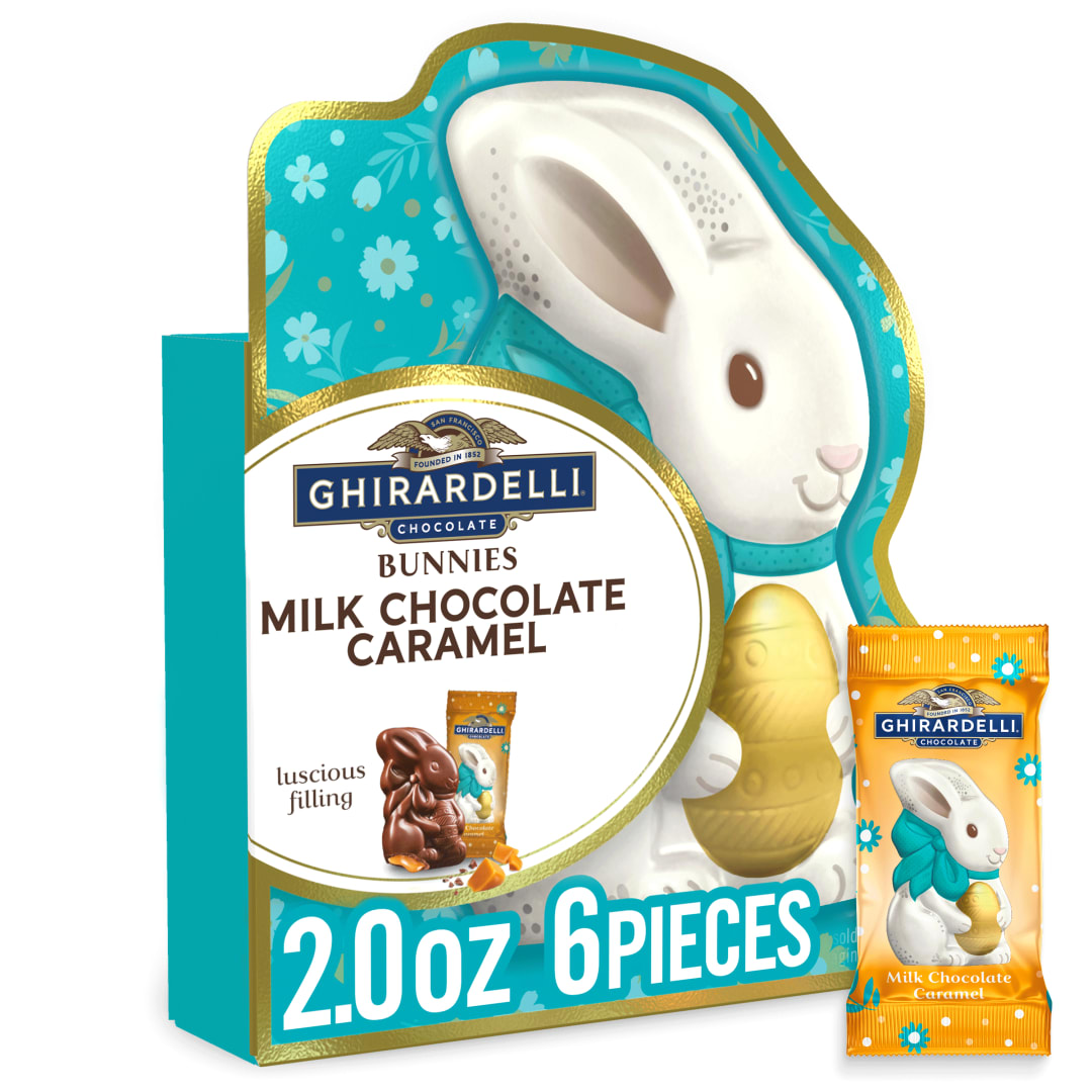GHIRARDELLI Caramel Milk Chocolate Bunnies Gift, 2 oz