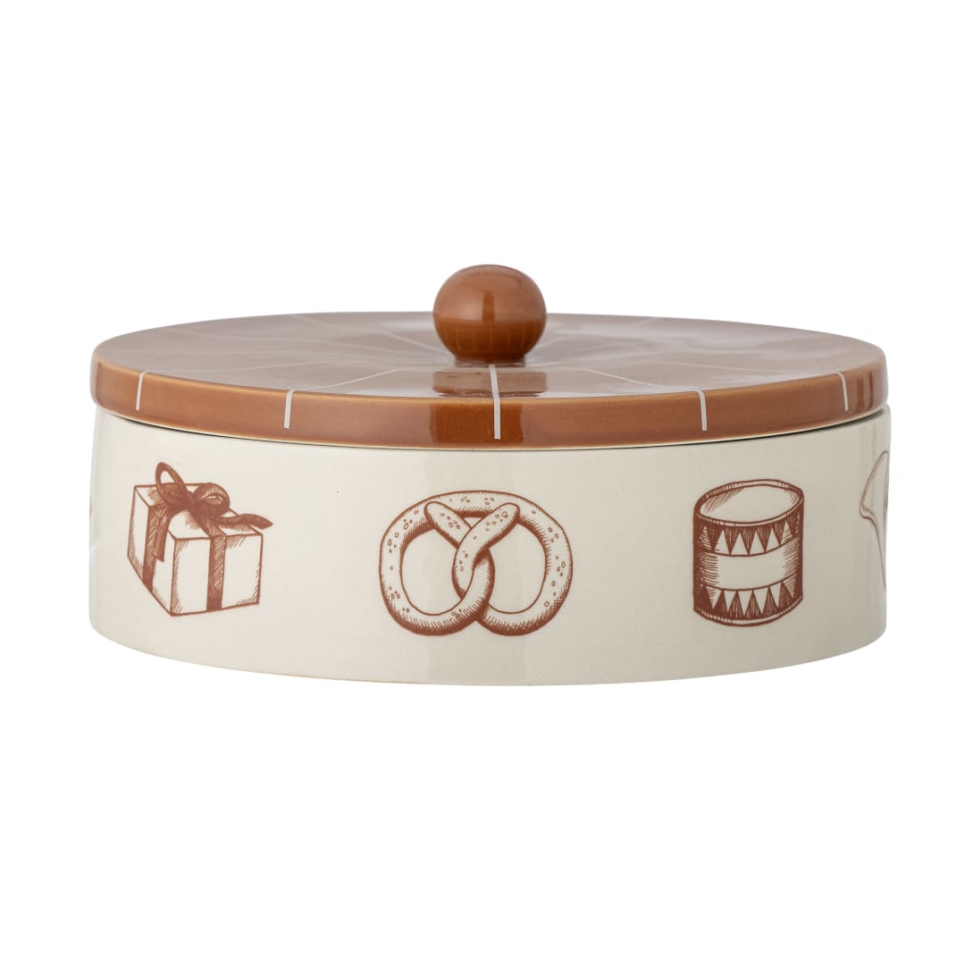 82058341 - Beth Jar w/Lid, Brown, Stoneware STOCK: 180