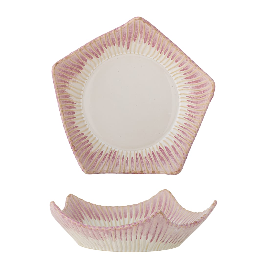82062600 - Floral Bowl, Rose, Stoneware STOCK: 300