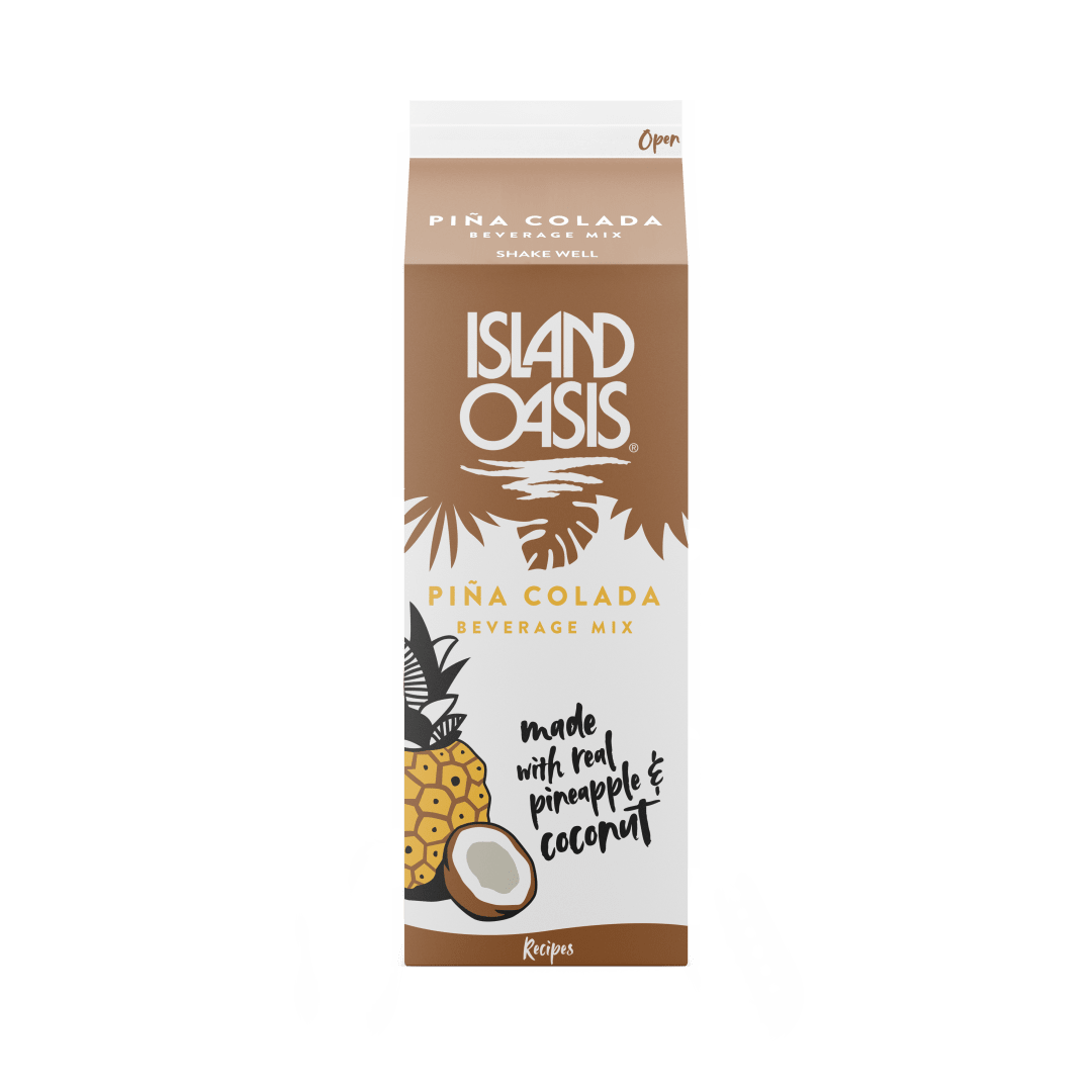 Island Oasis Pina Colada Beverage Mix, Frozen, 12 x 1 qt