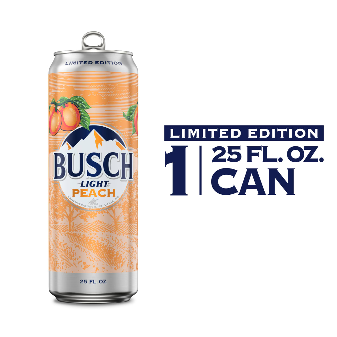 Busch Light Peach Beer 25 fl oz