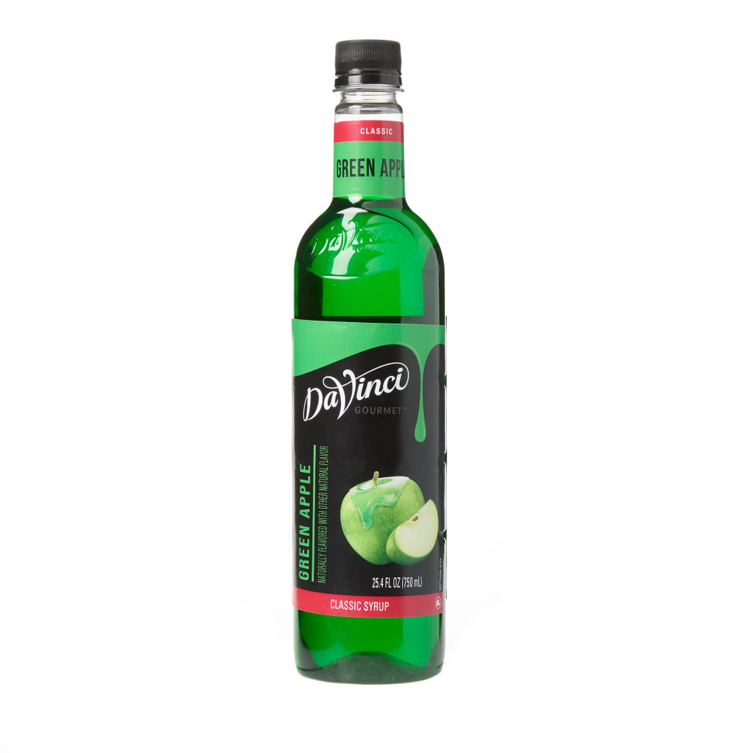 DaVinci Gourmet Green Apple Syrup, 4 x 750 ml Plastic Bottle