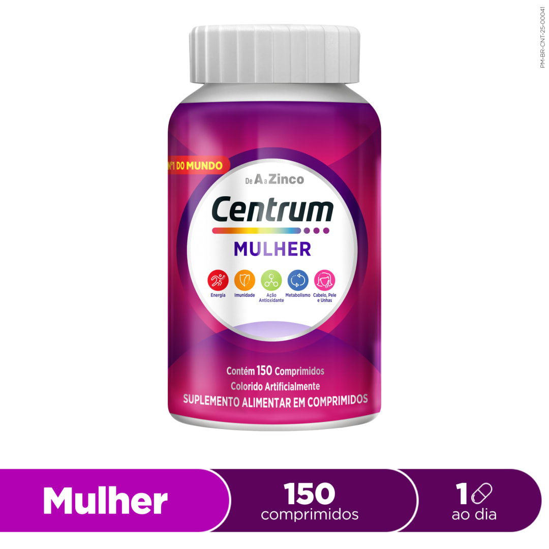 Centrum Gender Mulher Multivitaminico de A a Zinco com Vitaminas e Minerais 150 comprimidos