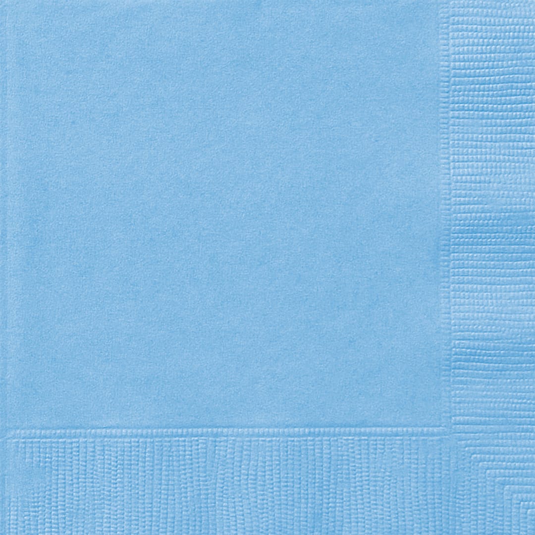 Powder Blue Solid Beverage Napkins, 100ct
