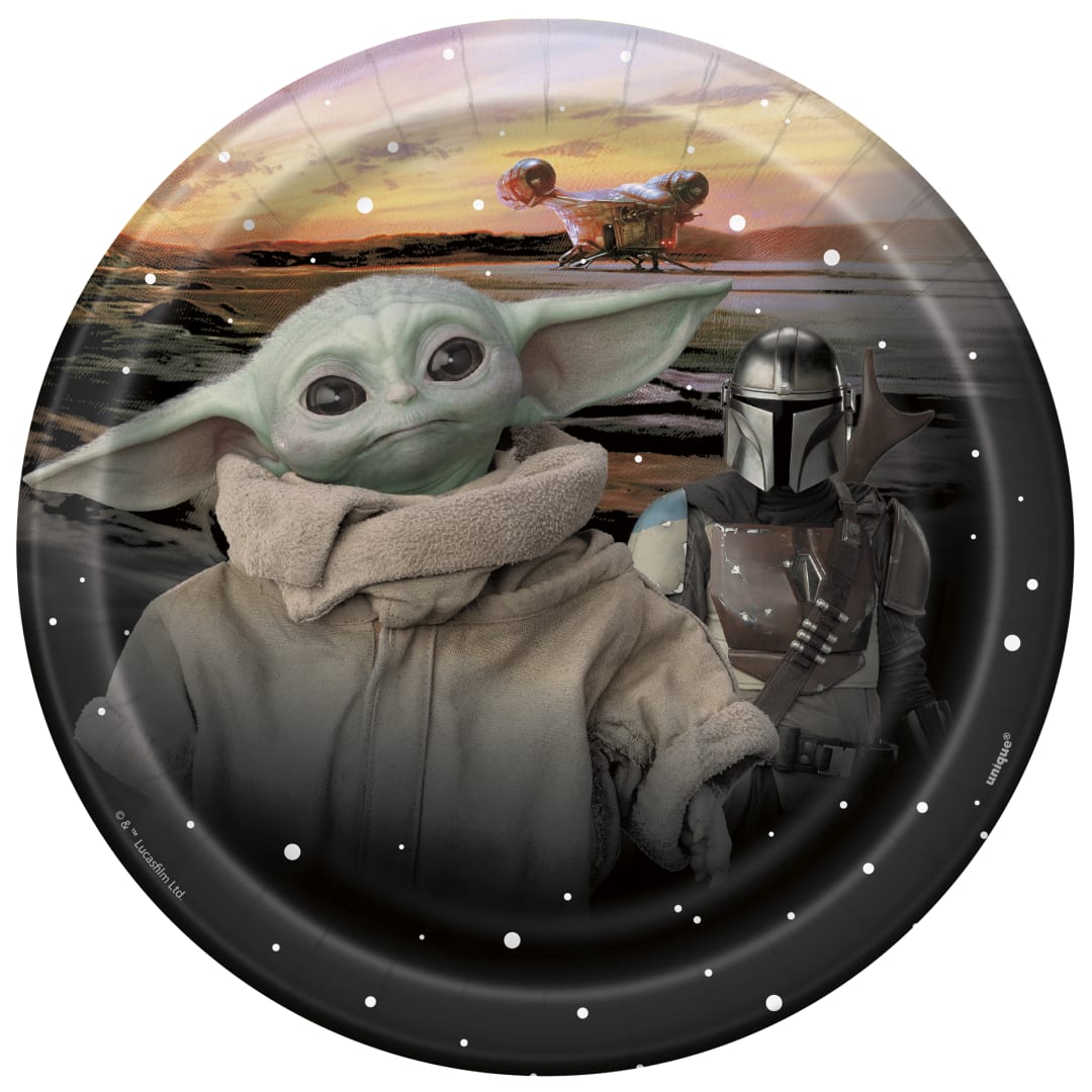 Mandalorian The Child Round 7" Dessert Plates, 8ct