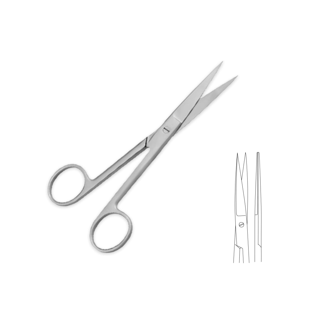 Covetrus Straight Surgical Scissors, Sharp/Sharp, 14cm