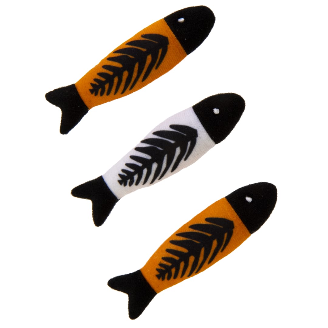 SmartyKat Halloween Assortment -Skitter Mice (Set of 4) Spooky Catnip Fish (Set of 3) Catnip Cat Toys