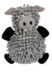 goDog Mopz Donkey Squeaky Plush Dog Toy Chew Guard Technology, Gray, Large