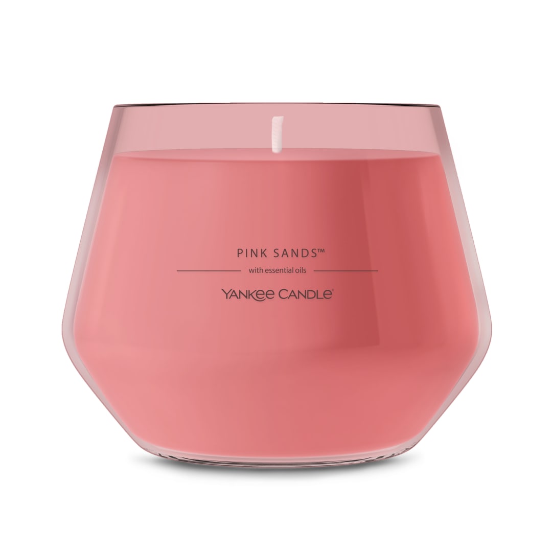Yankee Candle® Studio Scented Candle with up to 50 Hour Burn Time, Premium Plant Wax Blend for Consistent Burn, 10 oz Jar Candle with Room Filling Fragrance, Pink Sands