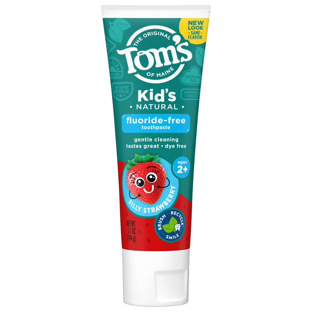 Tom's of Maine Kids Fluoride-Free Natural Toothpaste, Silly Strawberry, 5.1 oz.