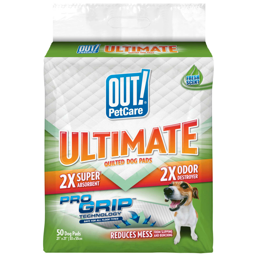 OUT! Ultimate Pro-Grip Dog Pads, 50 Pads, 21 x 21 Inches