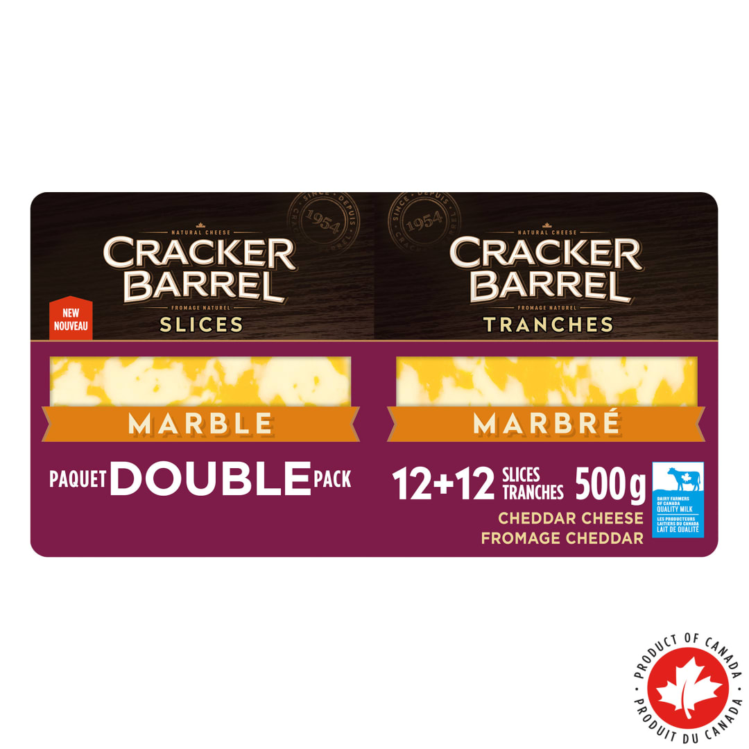 Cracker Barrel Marble Cheese Slices, 500g