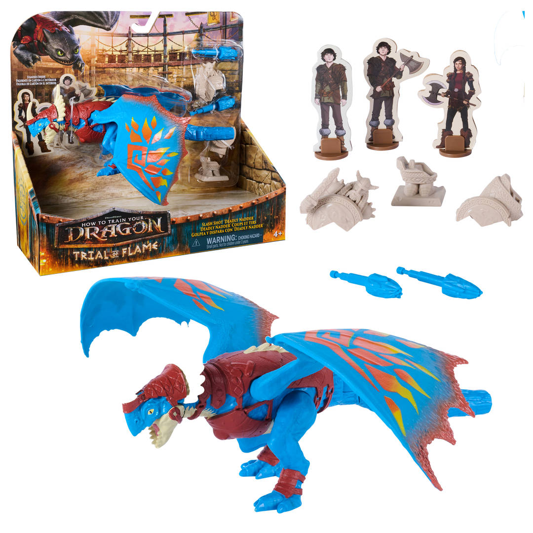 Dreamworks Dragons Blazing Battles Deadly Nadder Slash Shot Figure Playset