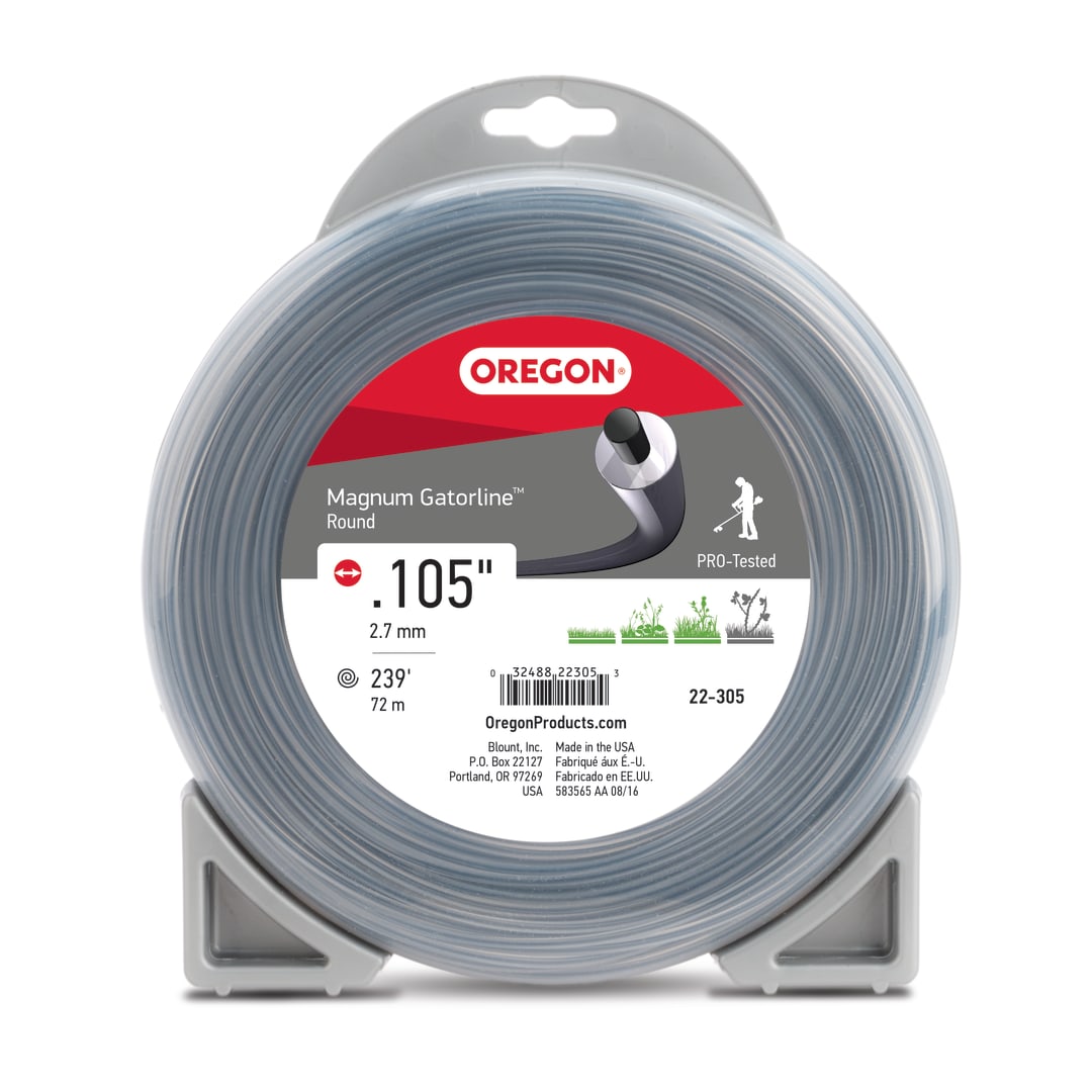 Oregon Magnum Gatorline Round Trimmer Line, .105 inch by 228 Foot