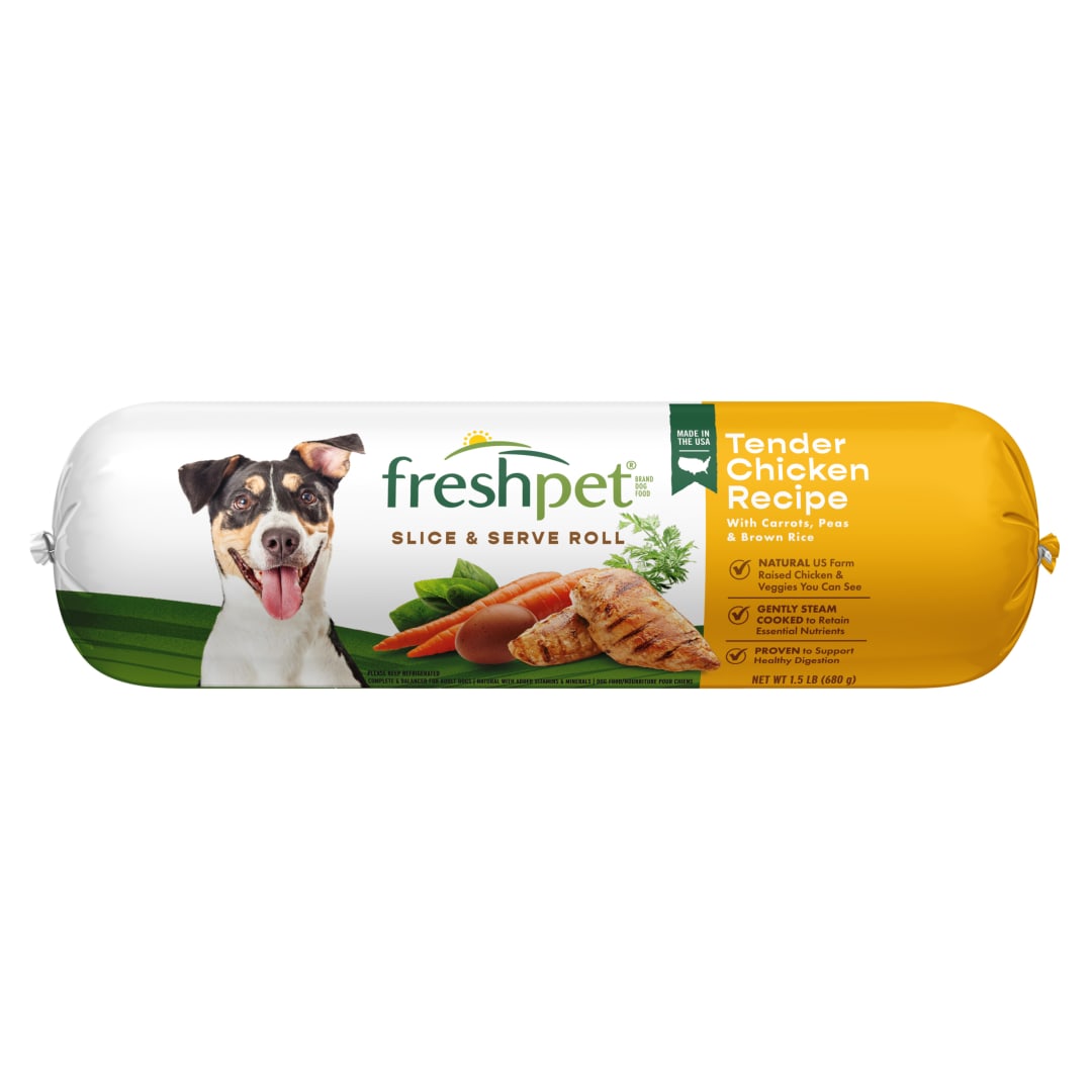 Freshpet Healthy & Natural Dog Food, Fresh Chicken Roll, 1.5lb