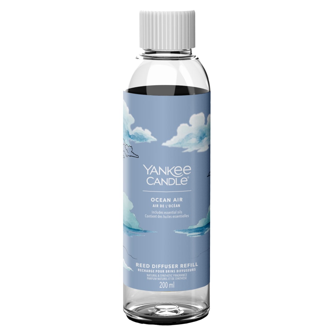 Yankee Candle Signature Recambio para difusor de varillas | Ocean Air | 200 ml | Hasta 20 semanas de fragancia | Regalos perfectos para mujeres