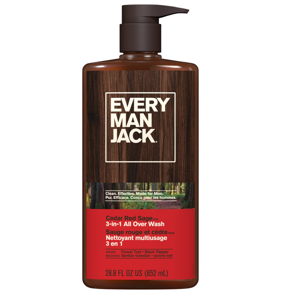 Every Man Jack Hydrating Cedarwood 3-in-1 All Over Wash for Men, Naturally Derived, 852ml