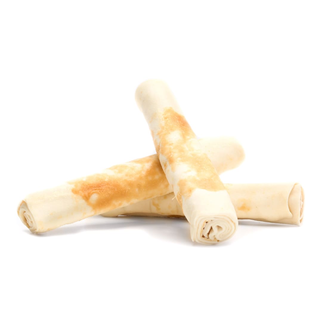 Treatly Combo Chews Beefhide Rolls Dog Chew Treats, Meat Wrap, Chicken Meat, 3 Pack