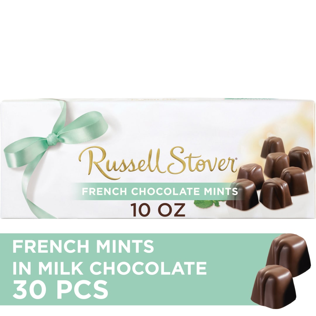 RUSSELL STOVER Milk Chocolate French Mint Gift Box, 10 oz.