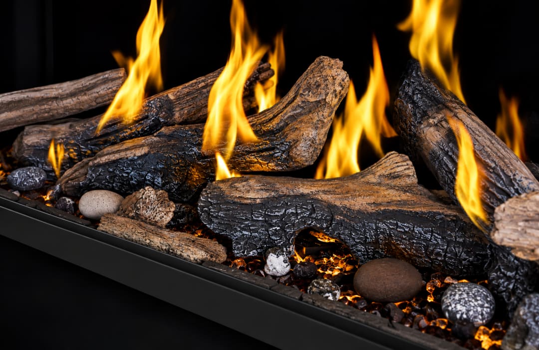 Driftwood Luminous Log Kit with Premium Burner for Tall Linear Vector™ 50L