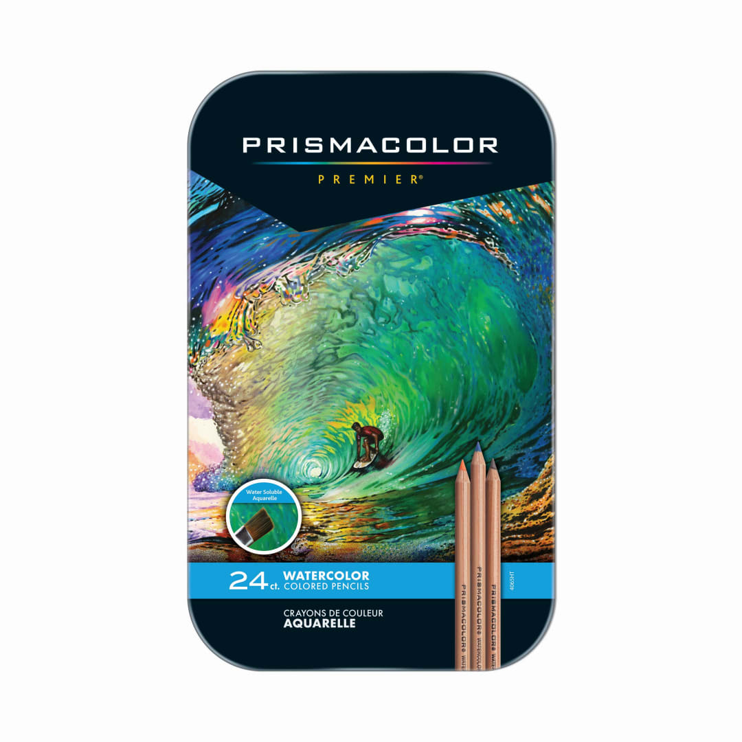 24CT PRISMA WATERCOLOR TIN HT