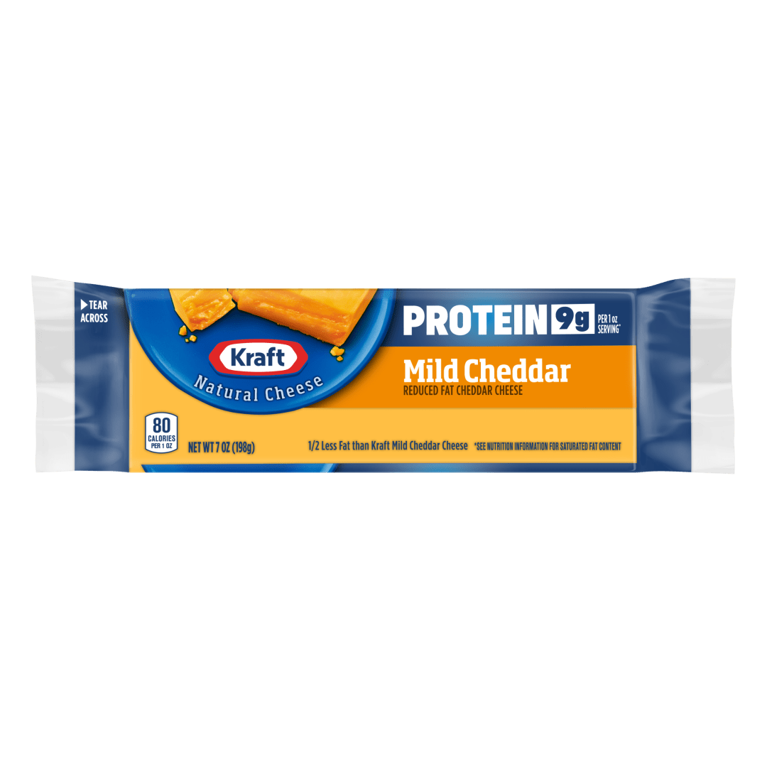 Kraft Reduced Fat Mild Cheddar Protein 7 oz Block