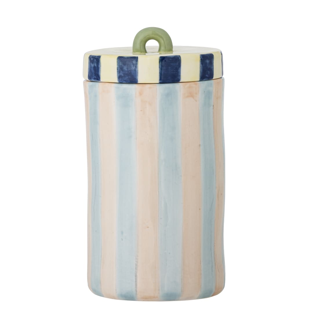 82063167 - Phoenix Jar w/Lid, Multi, Stoneware STOCK: 300