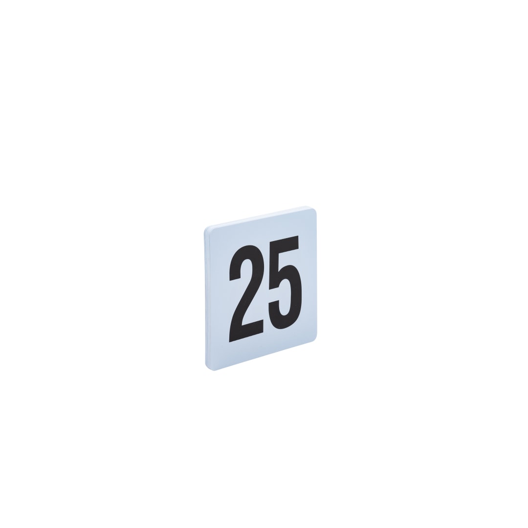 4/1-25 - TABLE NUMBERS 1-25 4" X 4"