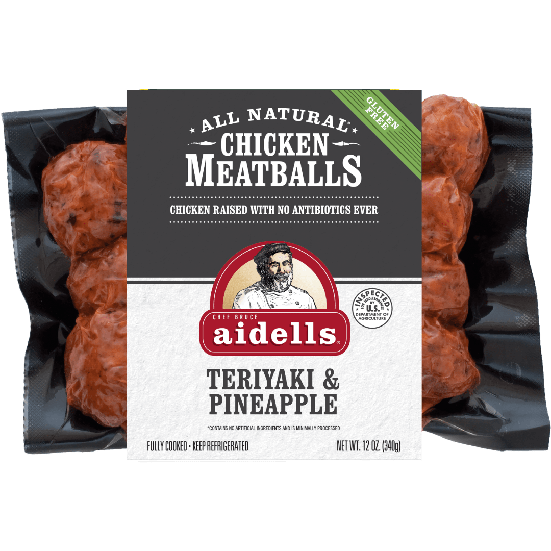 Aidells® Chicken Meatballs, Teriyaki & Pineapple, 12 oz.