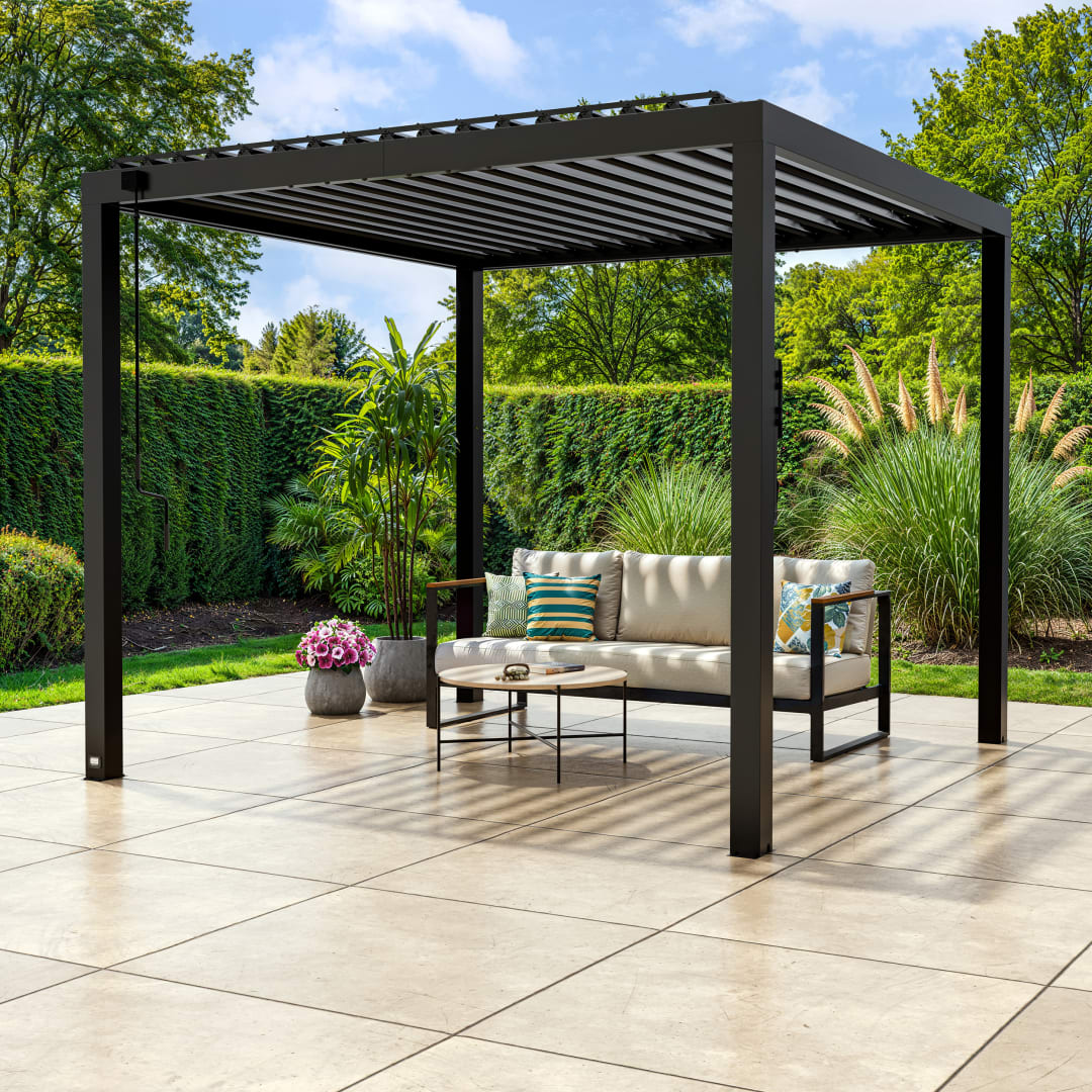 Sarasota Steel Louvered Pergola-10x10