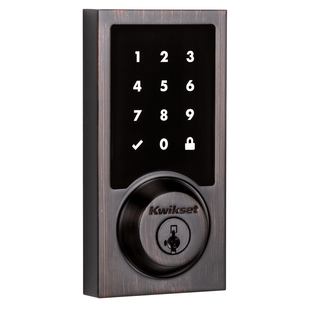 915 Touchscreen Contemporary Electronic Deadbolt featuring SmartKey Security™ in Venetian Bronze