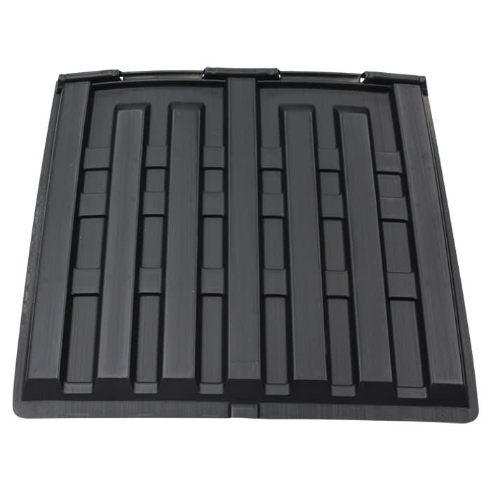 Lid Poly 30 x 27 Single Wall Double Lip, Black