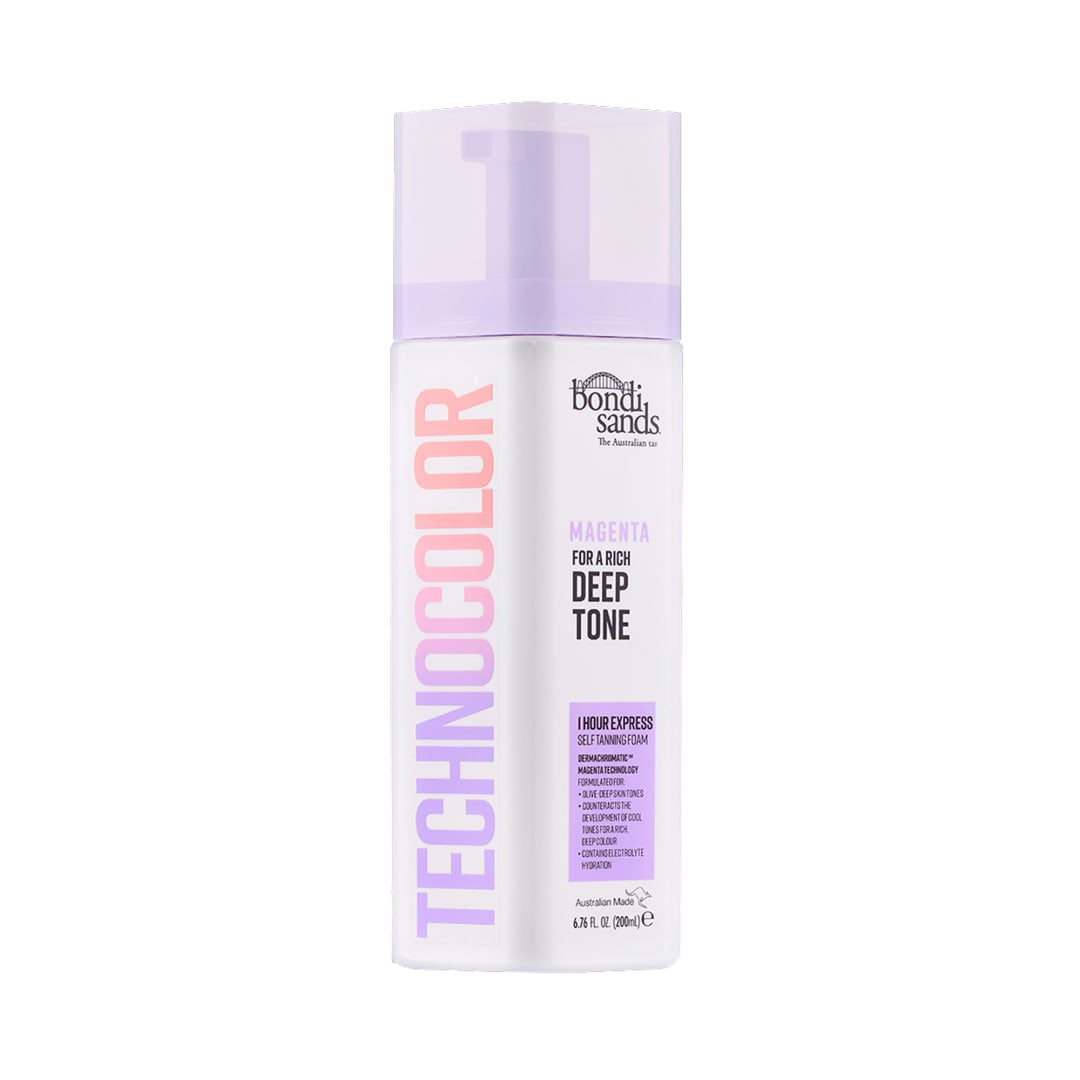Bondi Sands Technocolor 1 Hour Express Tanning Foam, Magenta, 6.76 Fl Oz