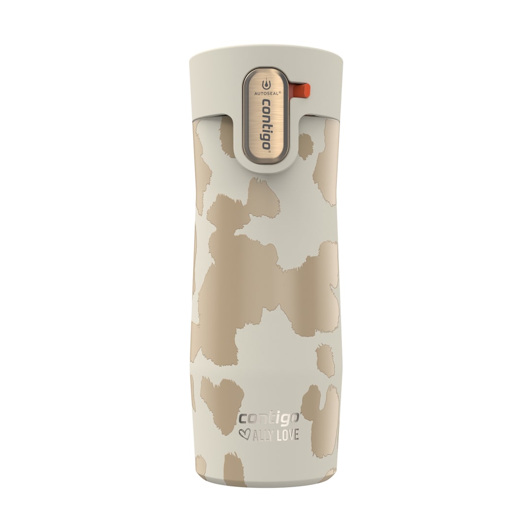 Contigo® x Ally Love West Loop 3.0 Taza de Viaje de Acero Inoxidable con Tapa AUTOSEAL® de Fácil Limpieza, 16oz, Oatmilk