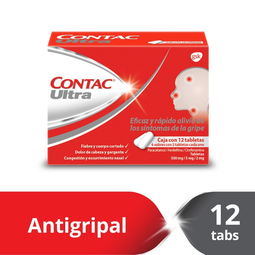 Contac Ultra Antigripal 12 tabs