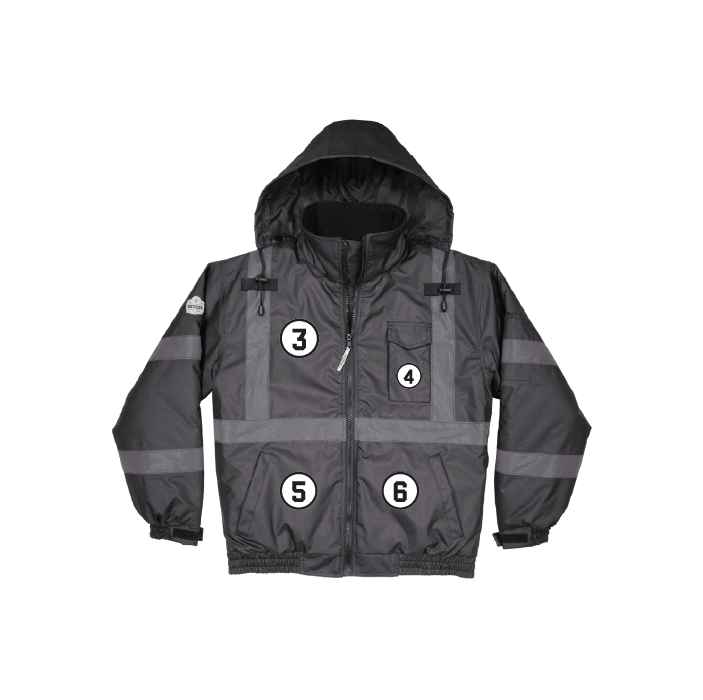 GloWear 8377EV Enhanced Visibility Reflective Winter Bomber Jacket - Non-Certified