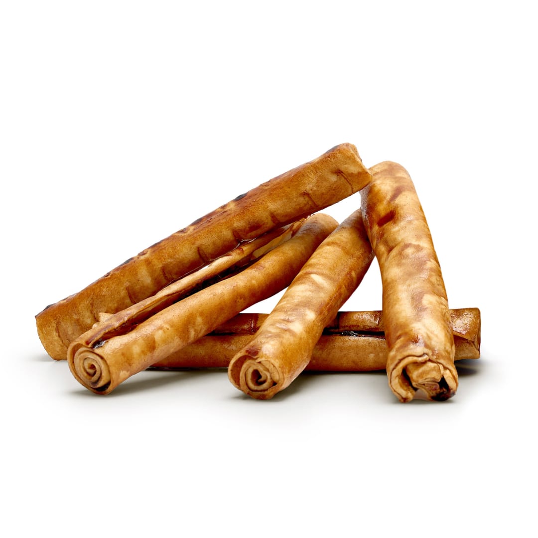 Treatly 100% USA Made Beefhide Chip Rolls Dog Chew Treats, Chicken, Small, 5 Pack