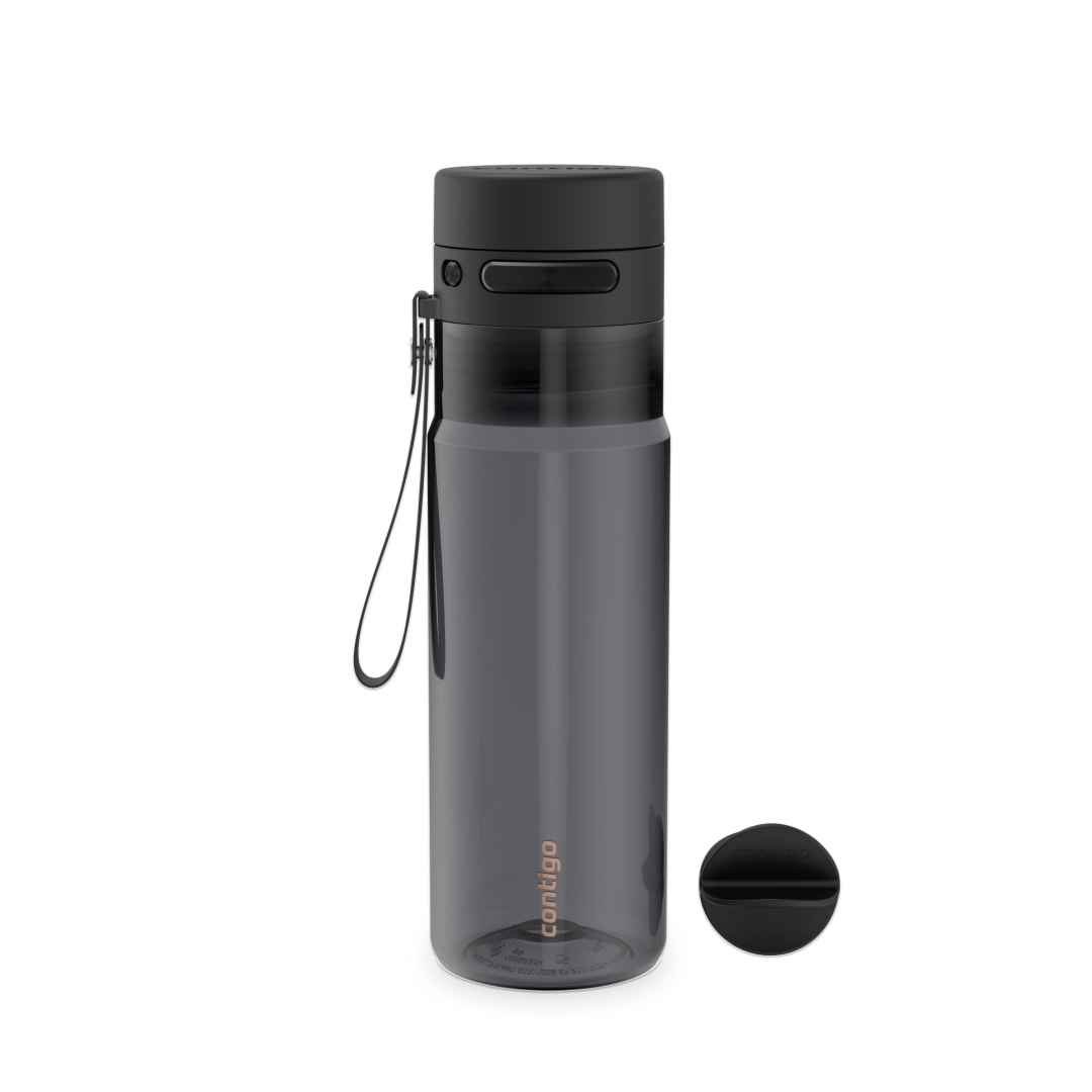 Contigo AutoPop Water Bottle with Carry Strap and Agitator Ball, 24 oz (710 ml)