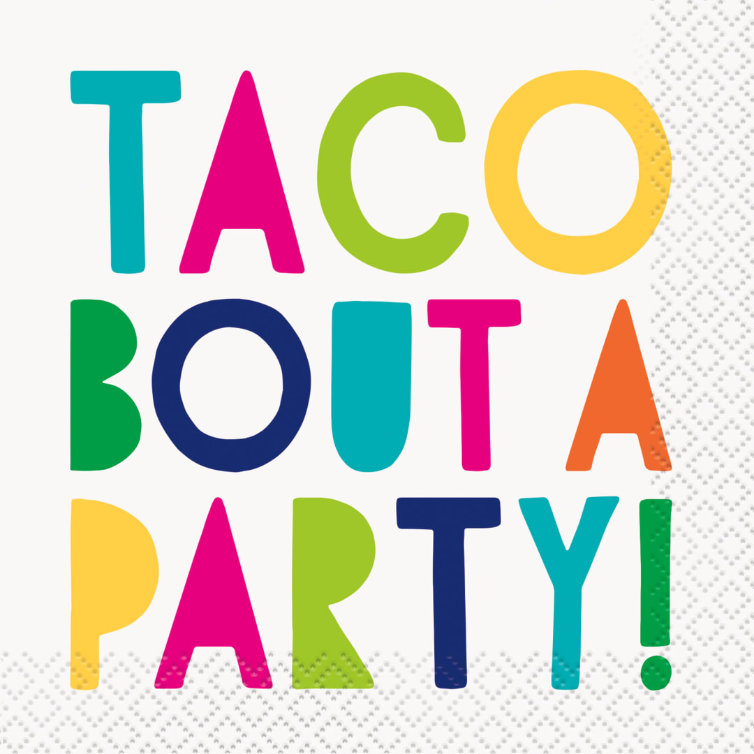Fiesta "Taco Bout a Party!" Beverage Napkins, 16ct