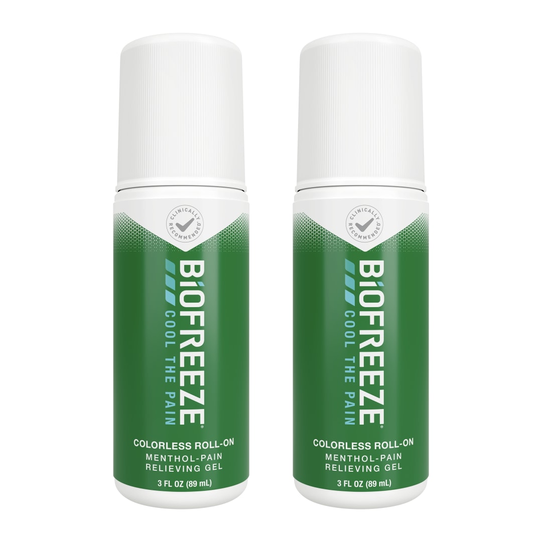 Biofreeze Pain Relief Roll-On, 3 oz., Colorless Pack of 2