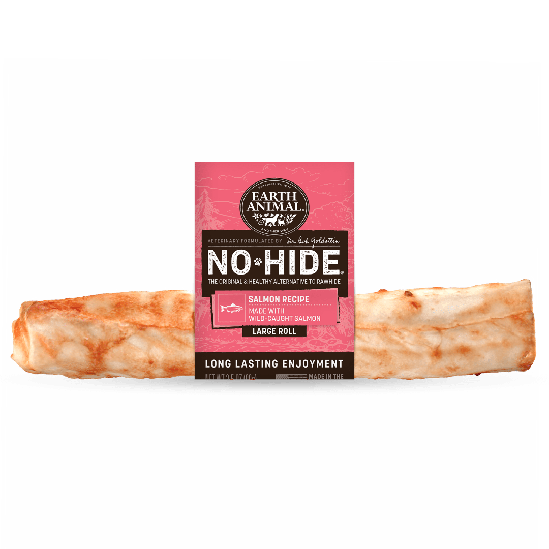 Earth Animal No-Hide Rolls Salmon Recipe Large Dog Chew, 1 Count