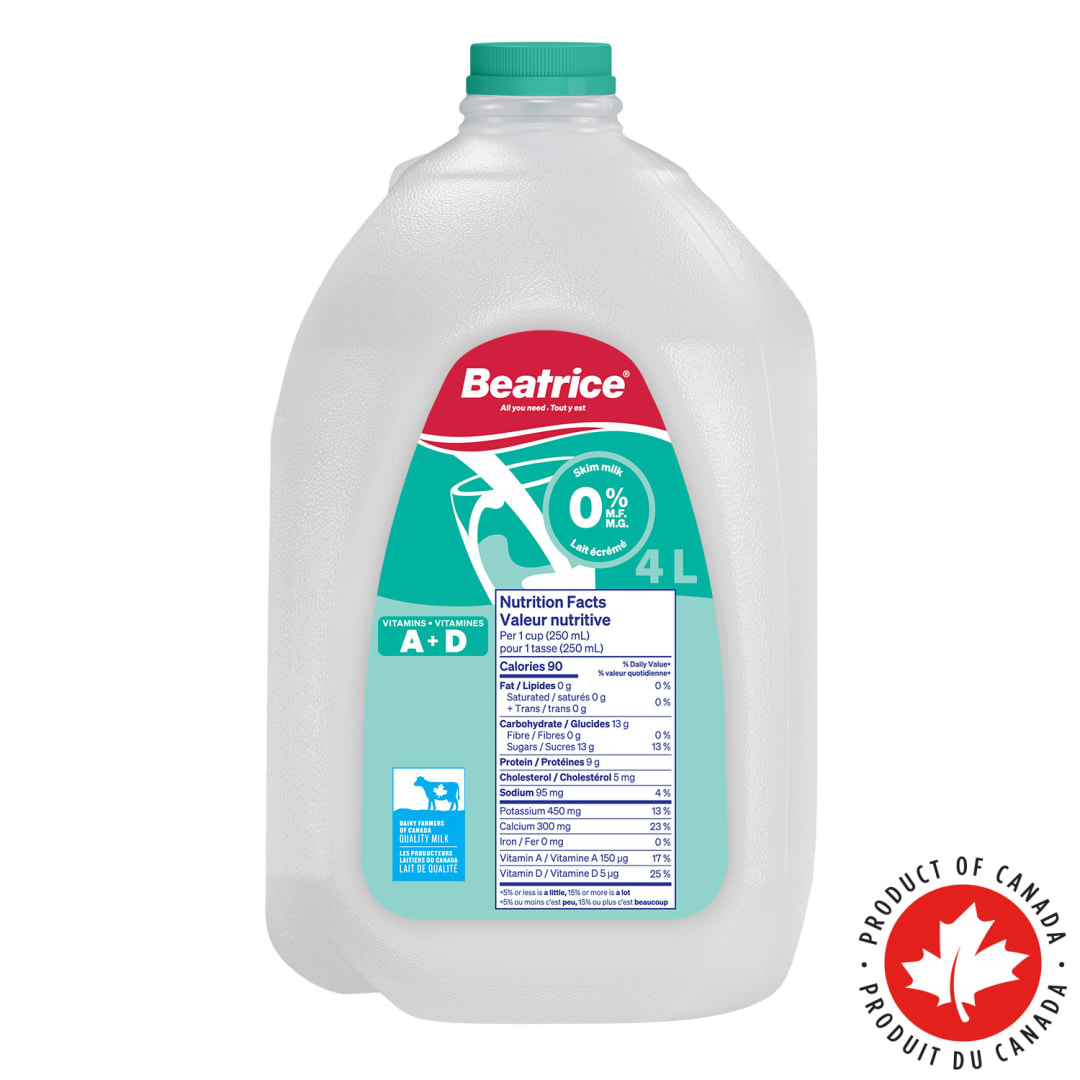 Beatrice Skim Milk 0%, 4L