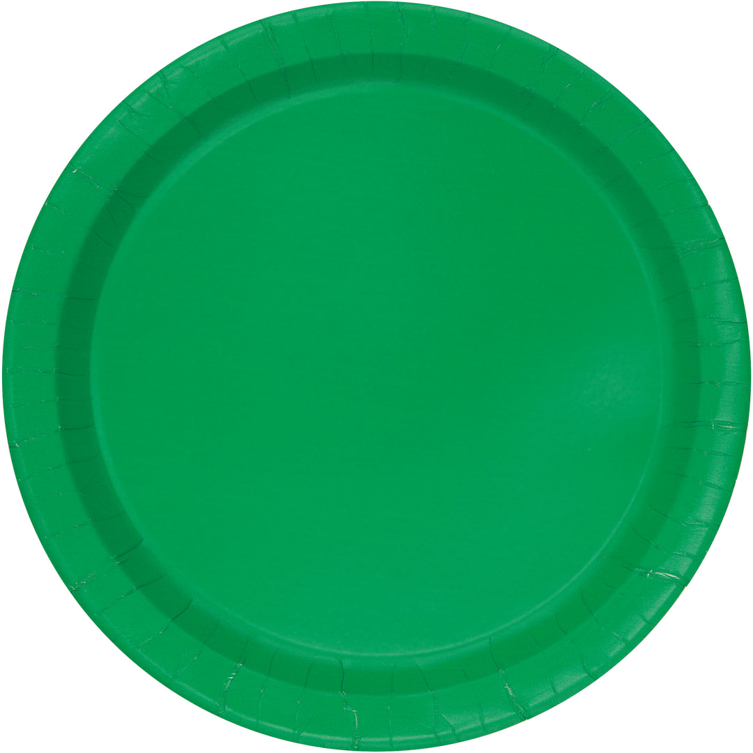 Emerald Green Solid Round 10" Dinner Plates, 50ct