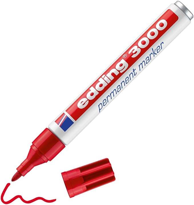 edding 3000 permanent marker red