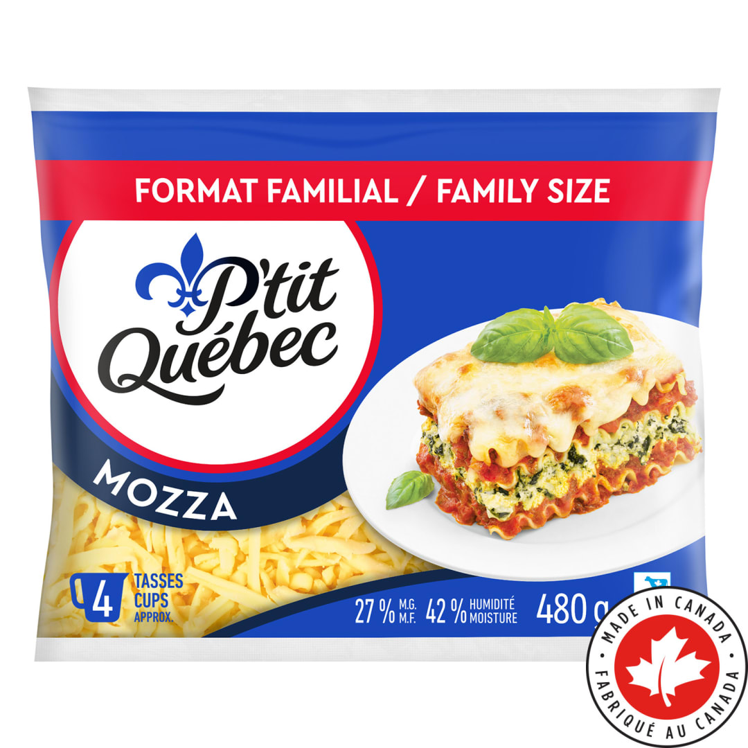 P'tit Québec Mozza Shredded Cheese, 480g